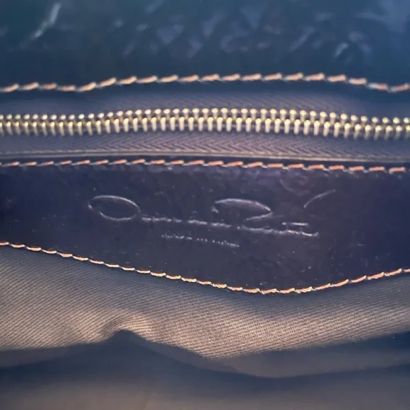 Leather and suede handbag - Picture 3 of 5